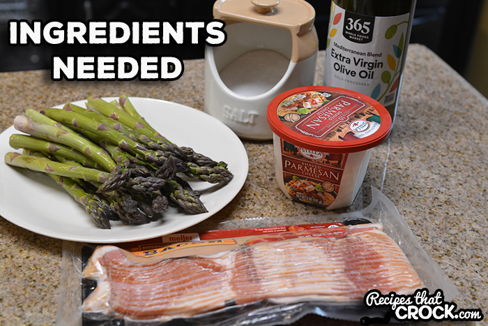 Ingredients for asparagus bacon bundles