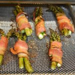 Air frying asparagus
