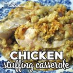 This Chicken Stuffing Casserole recipe for your oven gives you a flavorful dish in less than an hour start to finish. It is absolutely delicious!