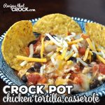 If you are looking for a delicious recipe that can be prepped beforehand and be cooked in an hour, this Crock Pot Chicken Tortilla Casserole is for you!