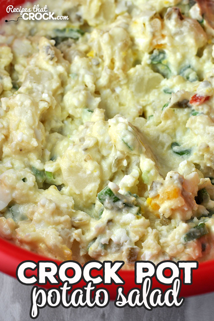 This Crock Pot Potato Salad is super easy to make and has an amazing flavor! The secret? The recipe is my Grammas! Everyone will want your recipe! via @recipescrock