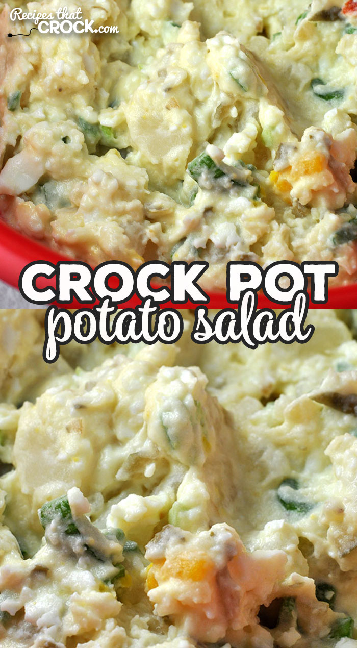 This Crock Pot Potato Salad is super easy to make and has an amazing flavor! The secret? The recipe is my Grammas! Everyone will want your recipe! via @recipescrock