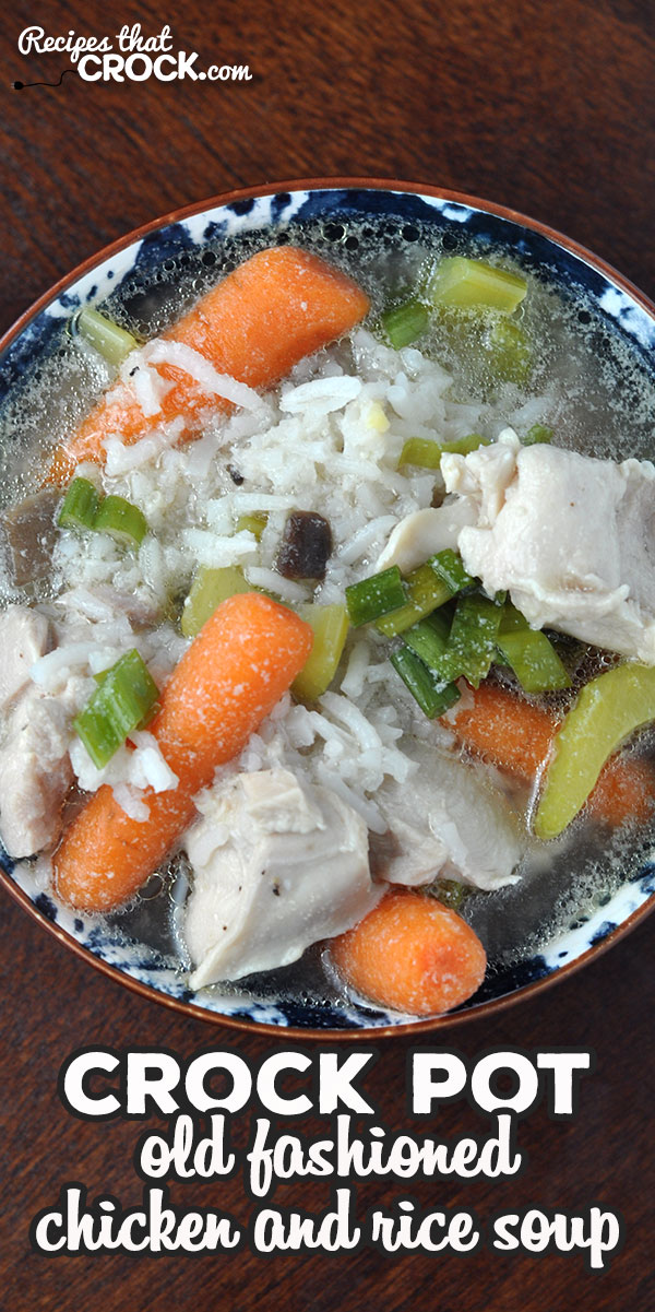This Old Fashioned Crock Pot Chicken and Rice Soup is comfort in a bowl. You will love way the delicious vegetables, chicken and rice all come together!
 via @recipescrock