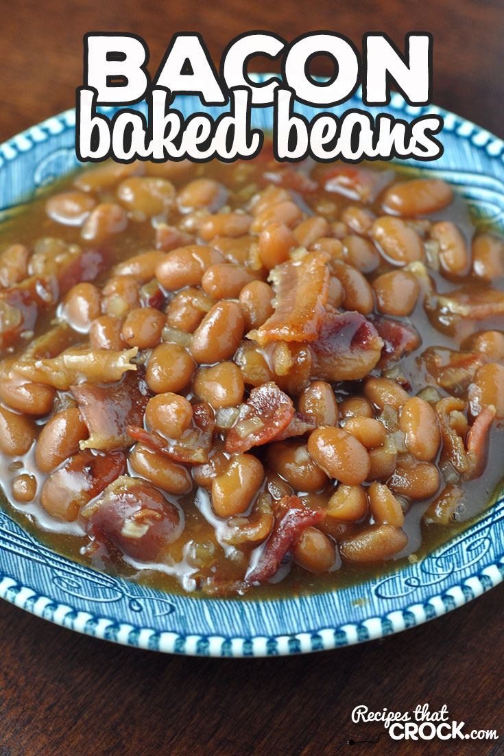 This Bacon Baked Beans recipe for your stove top is adapted from our reader favorite Crock Pot Bacon Baked Beans recipe. Easy and delicious! via @recipescrock