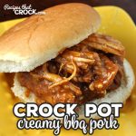 This Crock Pot Creamy BBQ Pork only has 3 ingredients and is so delicious! You can serve it on buns, on its own or however you like!