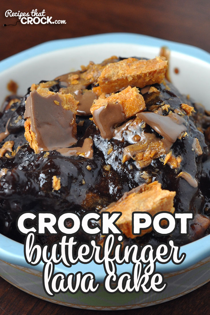 This Crock Pot Butterfinger Lava Cake is simple and decadent. Your family and friends and going to be begging your for the recipe! So yummy!