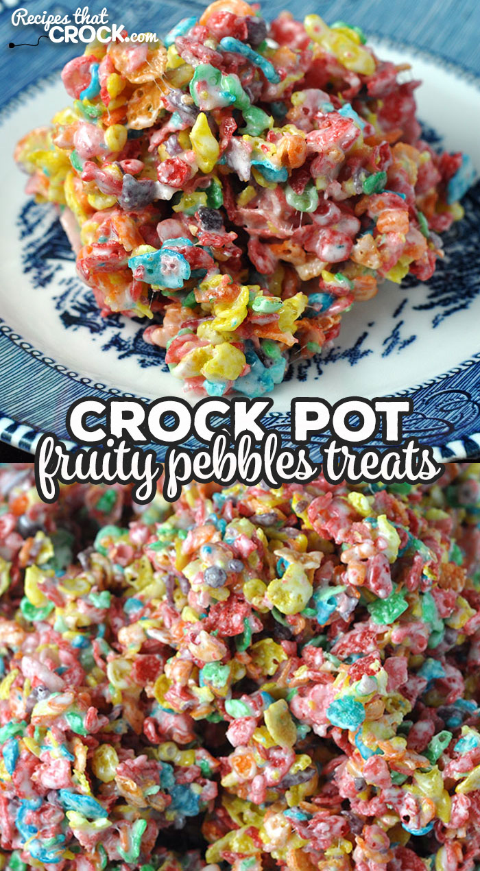 These Crock Pot Fruity Pebbles Treats are delicious, fun and a great treat for everyone young and young at heart! And the kids love getting to help!