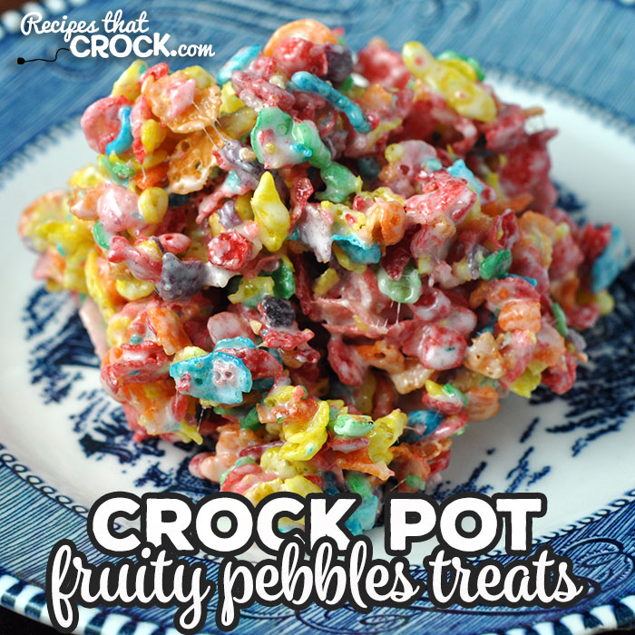 These Crock Pot Fruity Pebbles Treats are delicious, fun and a great treat for everyone young and young at heart! And the kids love getting to help!