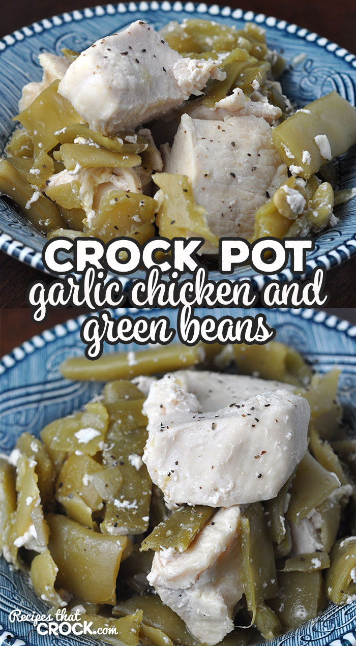 This Crock Pot Garlic Chicken and Green Beans recipe is super simple and a delicious combination of two favorite foods! You are going to love it!