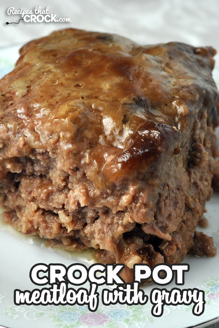 This Crock Pot Meatloaf with Gravy is perfection. The meatloaf makes its own gravy, is so simple to throw together and has phenomenal flavor! via @recipescrock