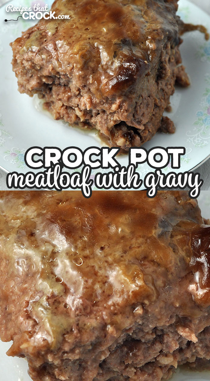 This Crock Pot Meatloaf with Gravy is perfection. The meatloaf makes its own gravy, is so simple to throw together and has phenomenal flavor! via @recipescrock