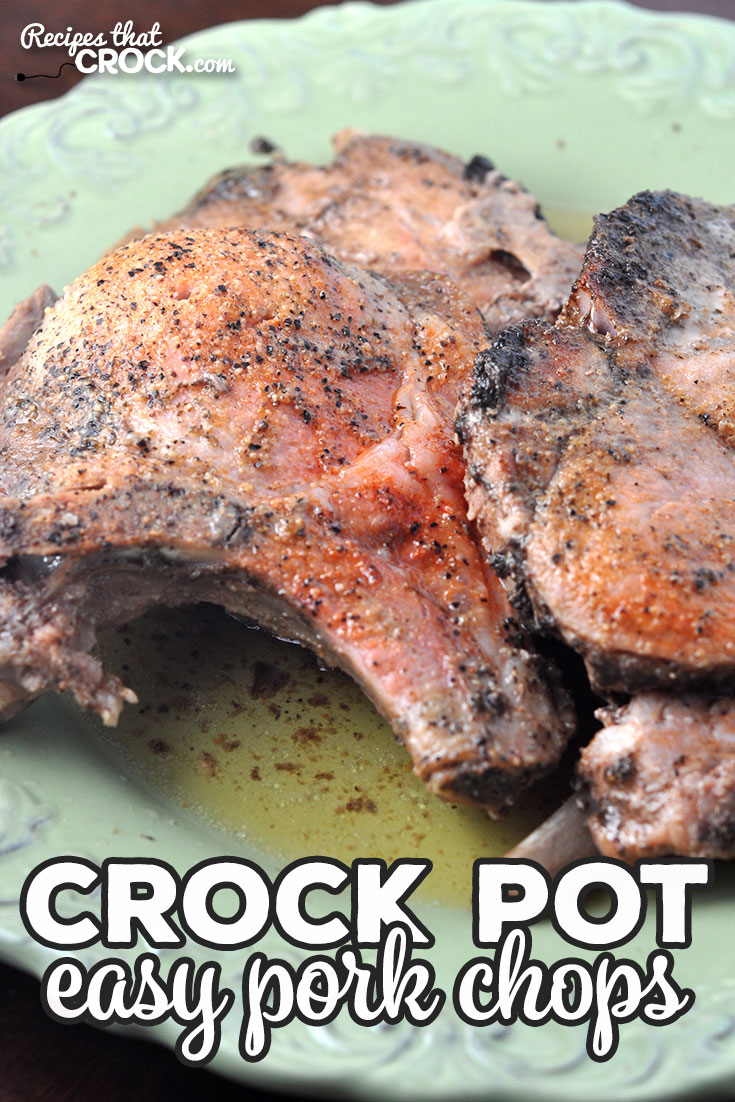 This Easy Slow Cooker Pork Chops recipe can be thrown together in a couple of minutes and gives you tender, juicy, flavorful pork chops!