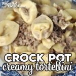 In the mood for a yummy dinner that is easy to throw together? Then you don't want to miss this delicious Crock Pot Creamy Tortellini recipe! Yum!