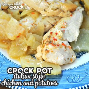 Simple. Quick. Delicious. Does that sound good to anyone else? This Crock Pot Italian Style Chicken and Potatoes is just that! So yummy and easy!