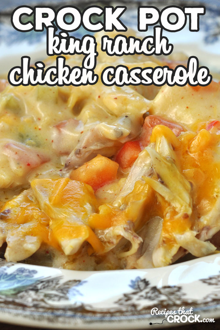 If you love King Ranch Chicken Casserole, you have to give this Crock Pot King Ranch Chicken Casserole a try! It is a new way to cook an old favorite! via @recipescrock