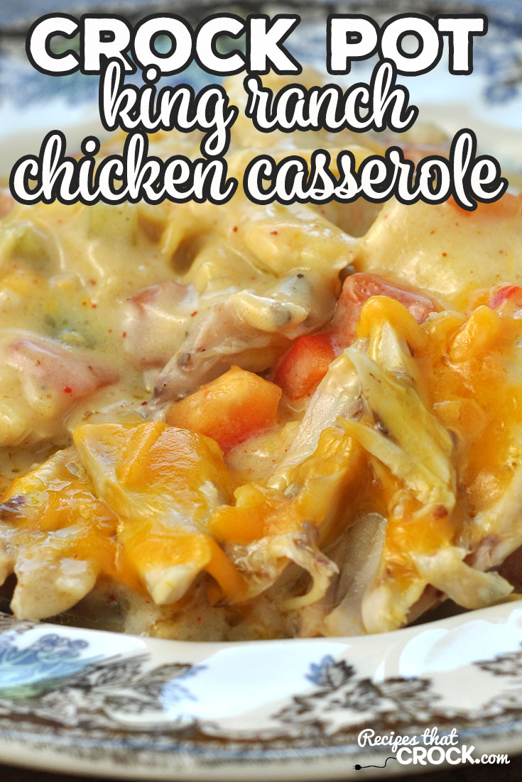 If you love King Ranch Chicken Casserole, you have to give this Crock Pot King Ranch Chicken Casserole a try! It is a new way to cook an old favorite!