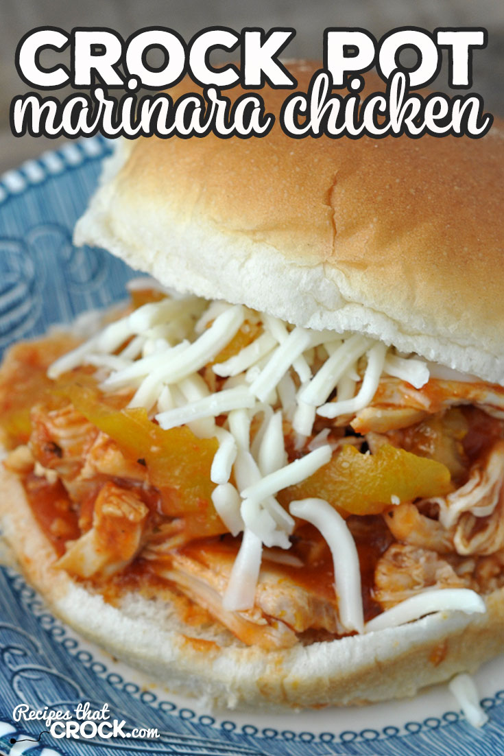 This Crock Pot Marinara Chicken recipe is a great dump and go recipe your entire family will love! Feeding a crowd? Double it up! Quick, easy, delicious!