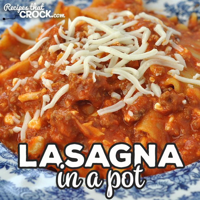 Need a quick and easy dinner idea? Check out this Lasagna in a Pot stove top recipe that will be filling your family up in a hurry!