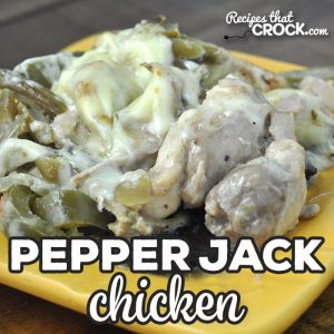 This Pepper Jack Chicken recipe for your oven is adapted from our reader favorite Crock Pot Pepper Jack Chicken. It is delicious and ready in just over an hour!
