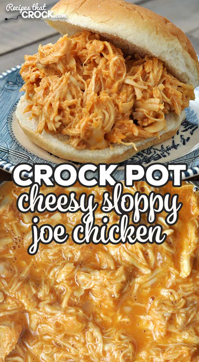 If you are looking for a recipe that is quick to throw together, absolutely delicious and can be cooked in less than 2 hours, you want this Cheesy Crock Pot Sloppy Joe Chicken! via @recipescrock