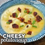 This Cheesy Potato Soup recipe for your stove top is a great way to eat a hearty dinner on a busy night! It is an amazing comfort food recipe!