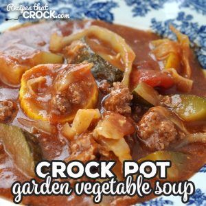 Do you love fresh veggies? This Crock Pot Garden Vegetable Soup recipe takes those delicious fresh veggies and makes an incredible soup! You'll love it!
