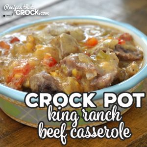 This Crock Pot King Ranch Beef Casserole recipe is an adaptation of the chicken version of this recipe. This casserole is amazing! You are going to love it!