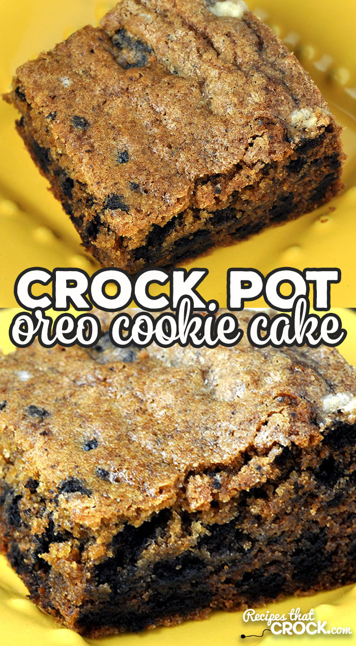 This Crock Pot Oreo Cookie Cake is divine! This easy recipe gives you a made from scratch cookie cake that has the most amazing flavor!