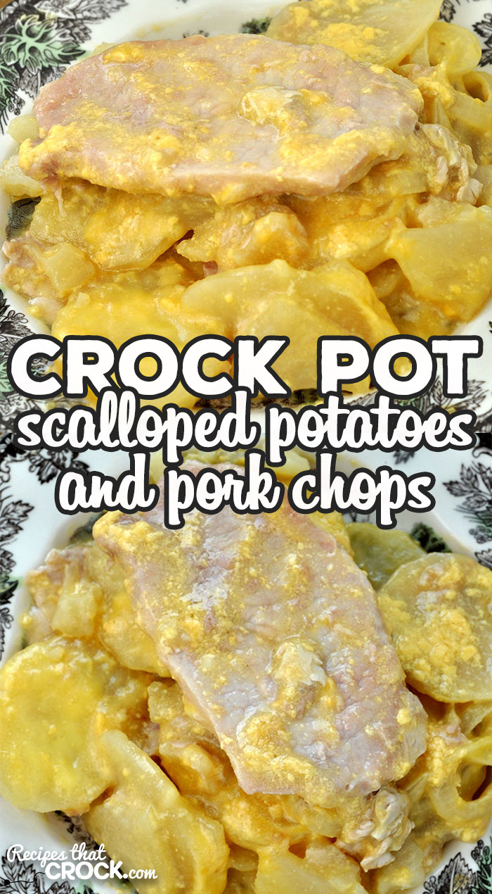 If you love delicious comfort food, then you don't want to miss this Crock Pot Scalloped Potatoes and Pork Chops recipe. It is so yummy and filling! via @recipescrock