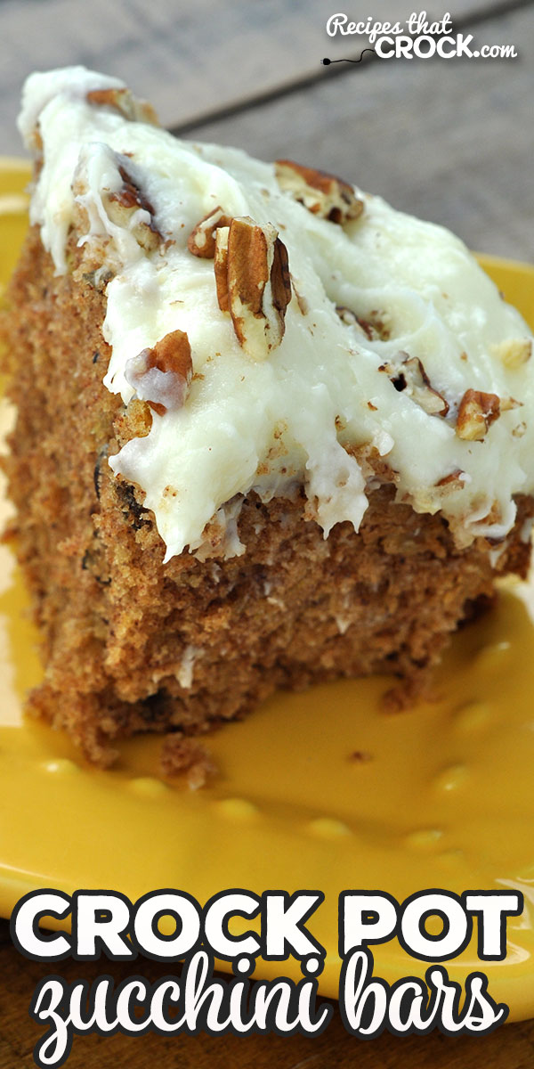 This Crock Pot Zucchini Bars recipe is a crock pot version of Momma's tried and true oven recipe. It is the perfect summer time recipe!