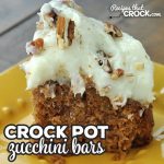 This Crock Pot Zucchini Bars recipe is a crock pot version of Momma's tried and true oven recipe. It is the perfect summer time recipe!