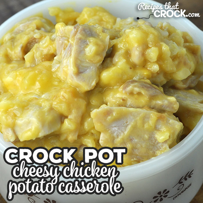 This Cheesy Crock Pot Chicken Potato Casserole recipe has it all! It is super simple to make and has great flavor. Young and old alike will love it!