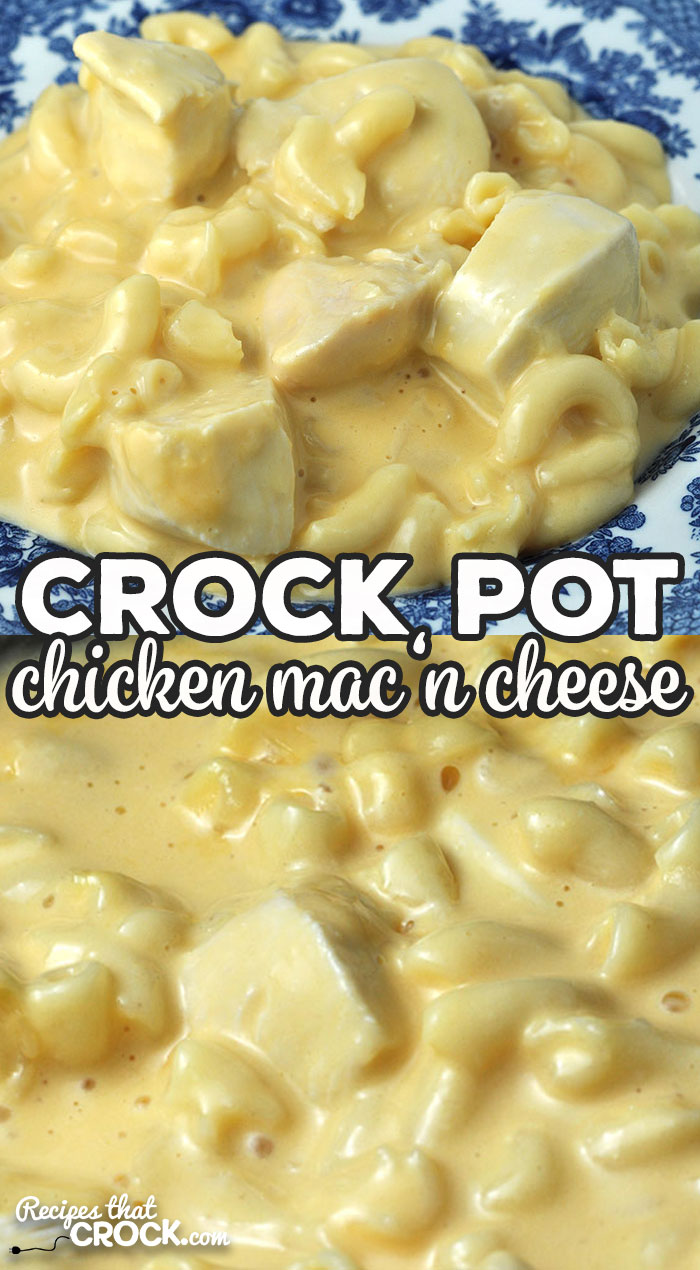 This Chicken Crock Pot Mac 'n Cheese is super simple to throw together, has a short cooking time and is the perfect comfort food! You are going to love it!