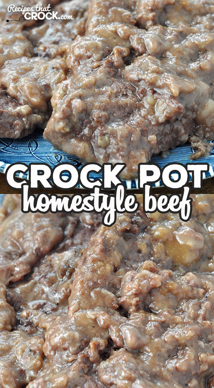 This Crock Pot Homestyle Beef recipe is quick to prepare, easy to make and absolutely delicious! I bet this will be one of your new go-to recipes! via @recipescrock