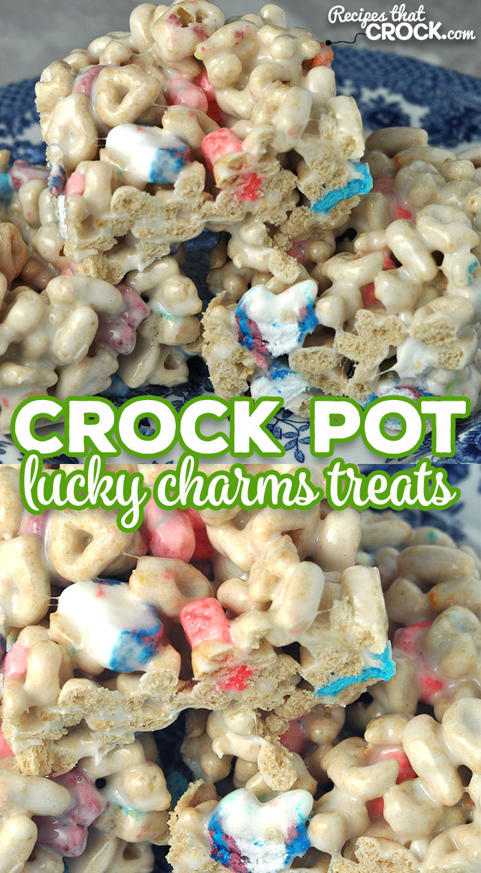 These Crock Pot Lucky Charms Treats are super fun and delicious! I think you are going to love this twist on your traditional Rice Krispy Treats!
