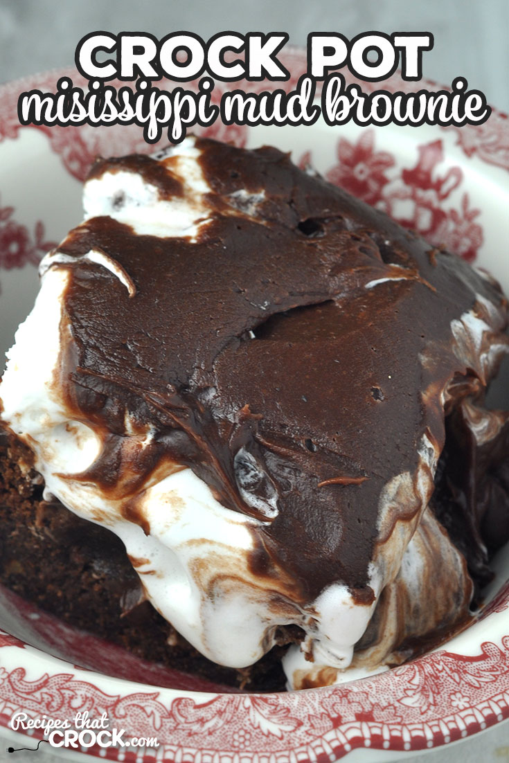 This Crock Pot Mississippi Mud Brownie recipe gives you a decadent, delicious, divine dessert that will satisfy your biggest chocolate craving! via @recipescrock