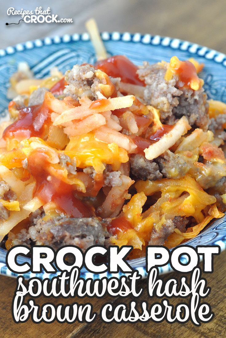 This Crock Pot Southwest Hash Brown Casserole is super simple to make and a real crowd pleaser for everyone at your table! It is super yummy! via @recipescrock