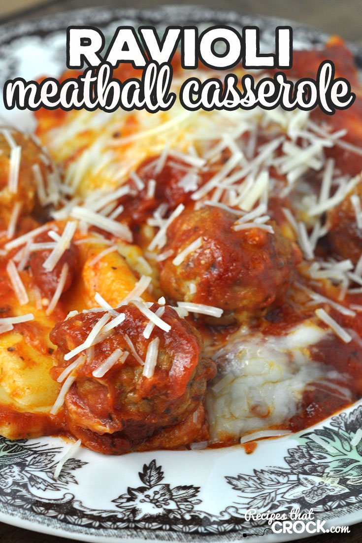 This Ravioli Meatball Casserole recipe for your oven is super easy to throw together and incredibly delicious! It is a great dinner for any day!