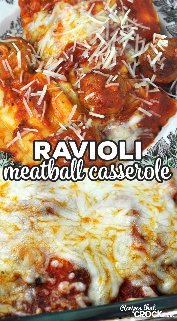 This Ravioli Meatball Casserole recipe for your oven is super easy to throw together and incredibly delicious! It is a great dinner for any day!