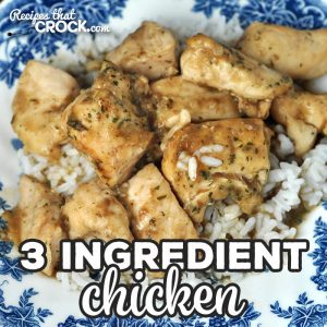 This 3 Ingredient Chicken recipe for your oven is super easy and incredibly flavorful! It is perfect for a busy night when you need dinner quickly!