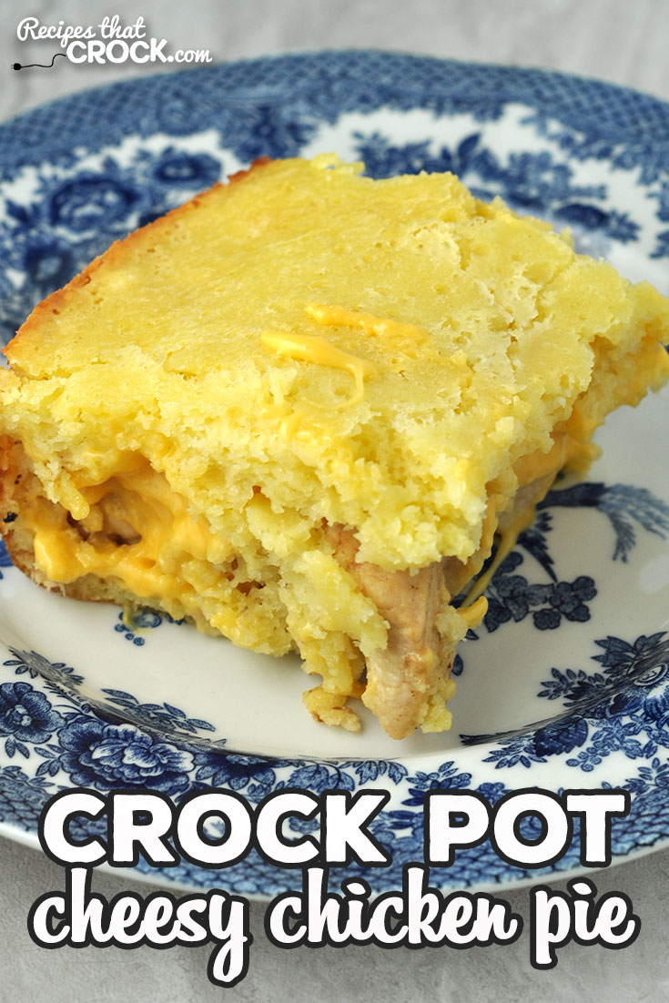 This Cheesy Crock Pot Chicken Pie recipe is easy and delicious! It cooks up quickly and is the perfect comfort food for you and all you love! via @recipescrock