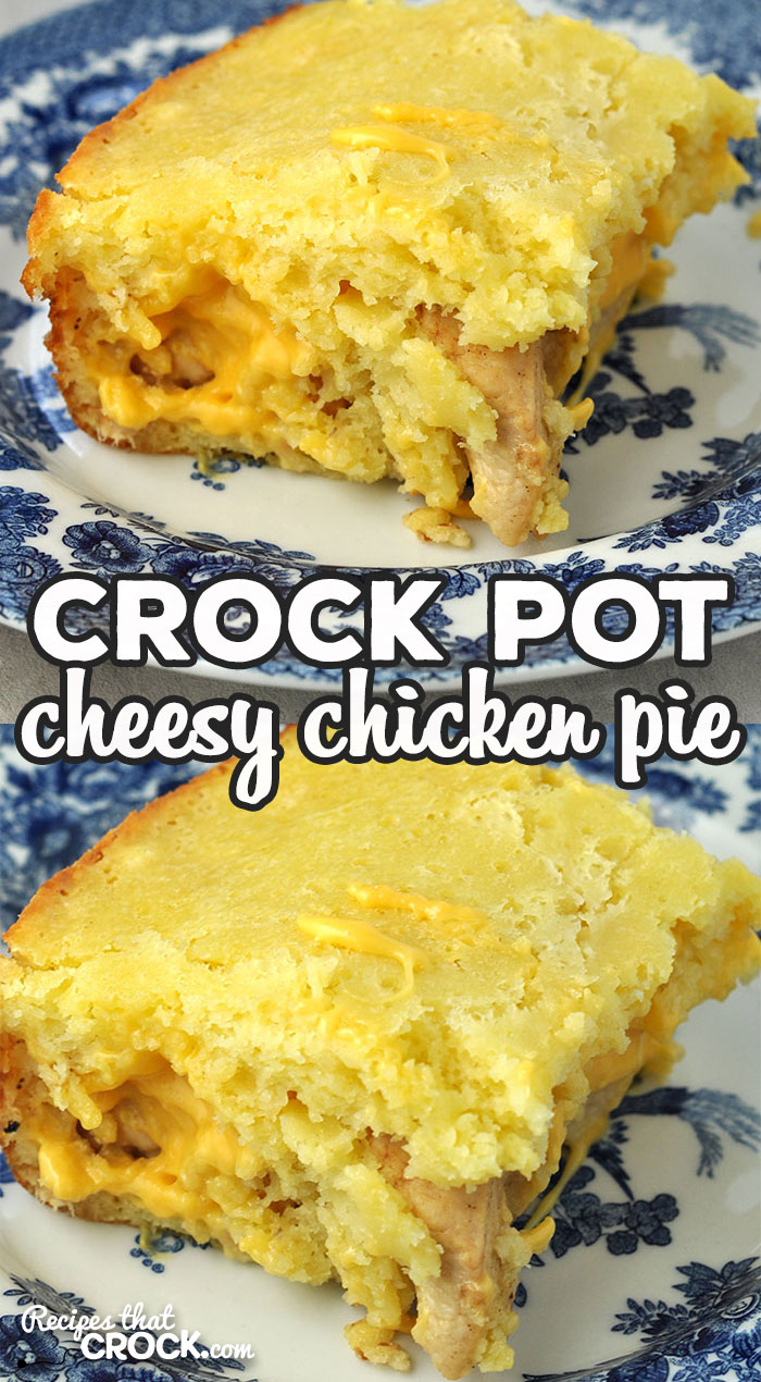 This Cheesy Crock Pot Chicken Pie recipe is easy and delicious! It cooks up quickly and is the perfect comfort food for you and all you love! via @recipescrock