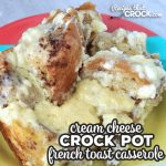 Yummy, easy and a sure crowd pleaser…sound good? Then you do not want to miss this Cream Cheese Crock Pot French Toast Casserole! Delicious!