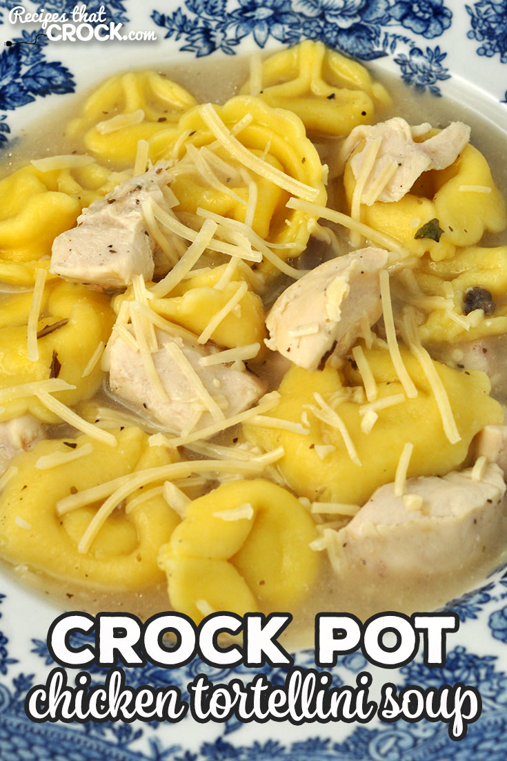 If quick to prepare, easy to make and amazing flavor are things you are looking for in a soup, then you want to try this Crock Pot Chicken Tortellini Soup! via @recipescrock