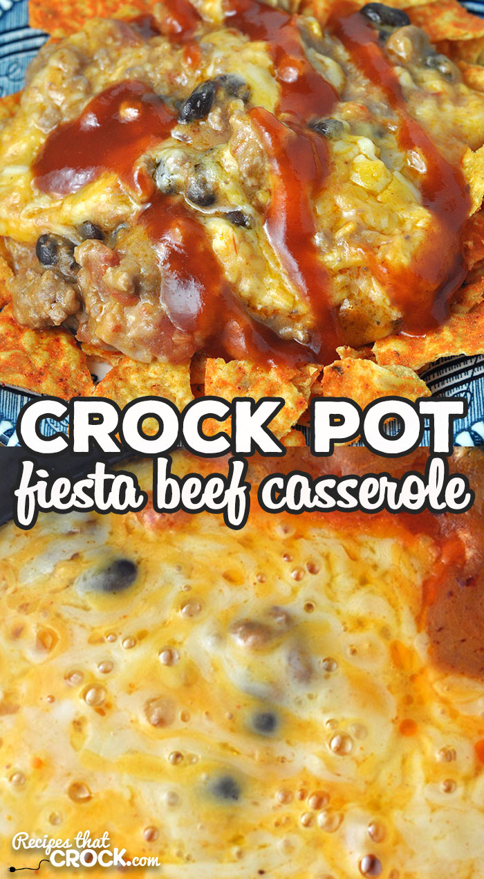 If you are looking for a great week night meal, then you do not want to miss this Fiesta Crock Pot Beef Casserole recipe. It is super yummy too! via @recipescrock