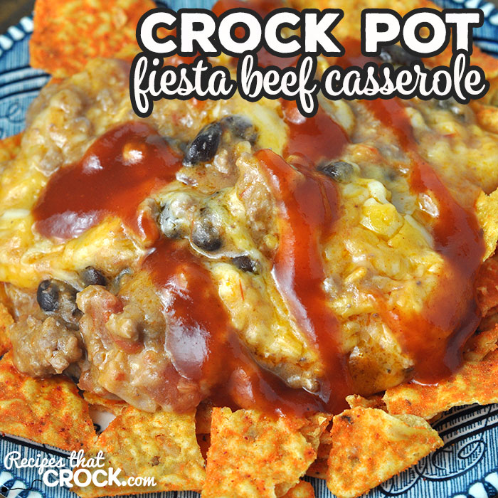 If you are looking for a great week night meal, then you do not want to miss this Fiesta Crock Pot Beef Casserole recipe. It is super yummy too!