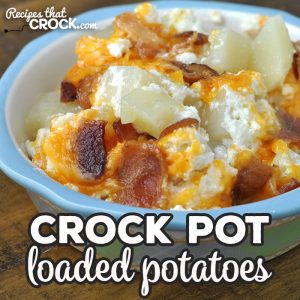 This Crock Pot Loaded Potatoes recipe is so yummy! It gives you all the goodness of a loaded baked potato in one dish! You are gonna love it!