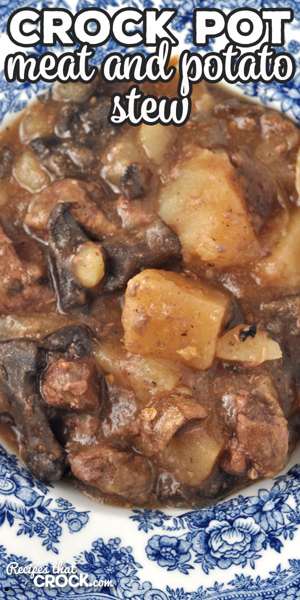 If you are looking for a heart meal to fill you up and delight your taste buds, check out this amazing Crock Pot Meat and Potato Stew recipe! via @recipescrock