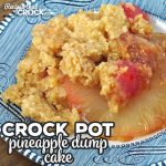 This Crock Pot Pineapple Dump Cake recipe is a simple way to have a delicious Pineapple Upside Down Cake in your crock pot! Yum!