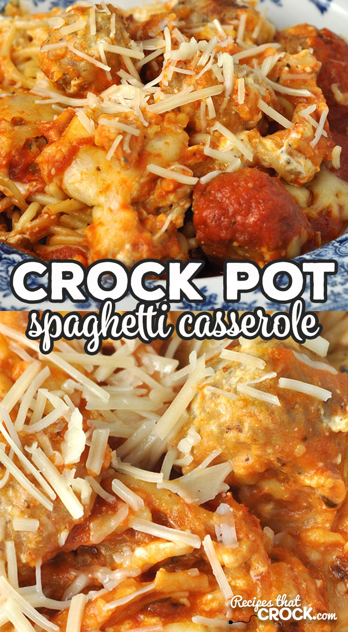 I love the amazing flavor of this Crock Pot Spaghetti Casserole. Better yet, it is super easy to throw together too! I bet you and your loved ones will love it too!